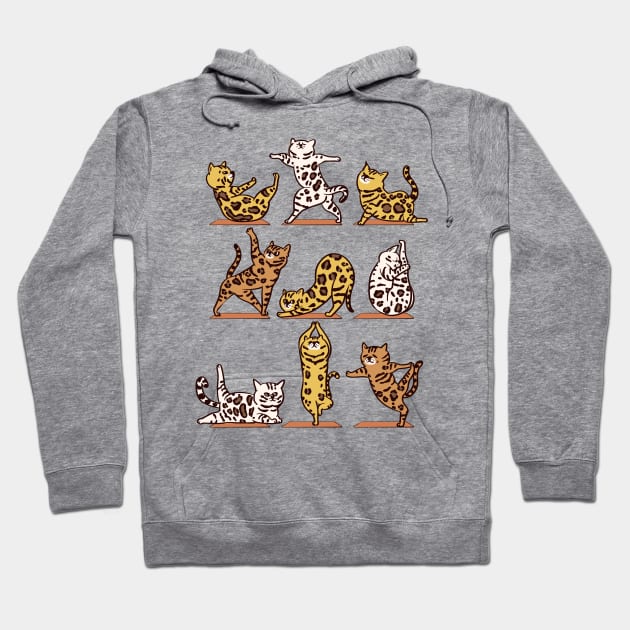 Bengal Cat Yoga Hoodie by huebucket